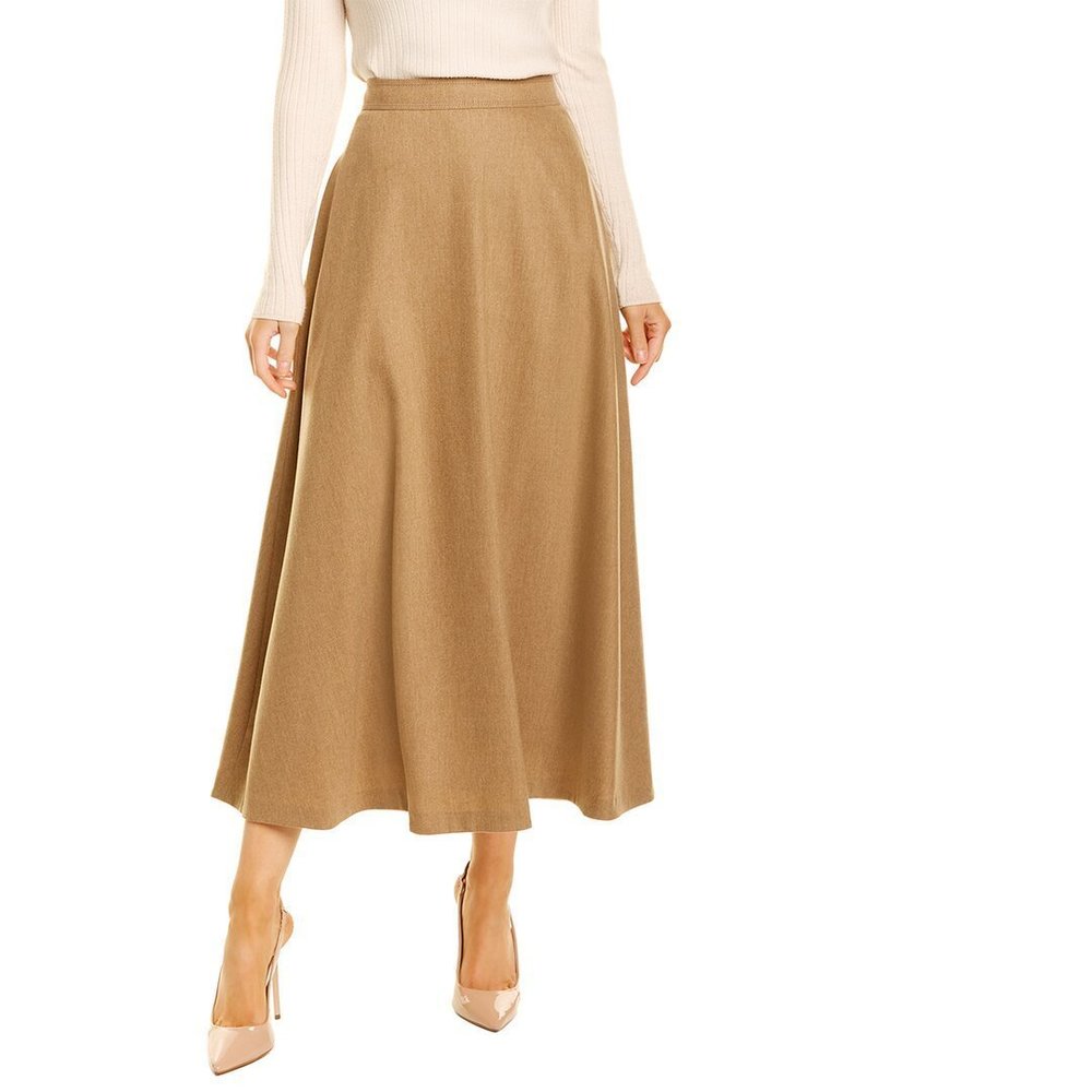 Lafayette 148 New York Sumner Wool-Blend Midi Skirt